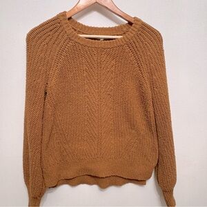 Madewell Women’s Pullover Sweater Balloon Sleeve Mustard Yellow Gold Color Sz S